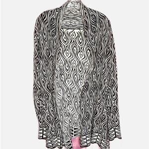 Moth Contrasting Pattern Cardigan with Pockets